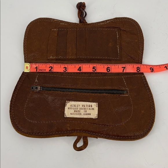 Ashley Watson Recycled Leather Brown Leather Wallet Vancouver Canada Brown - Picture 11 of 11